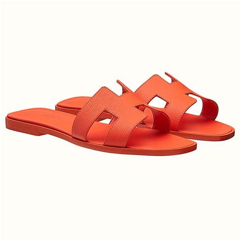 hermes orange fluffy sandals|hermes ladies sandals.